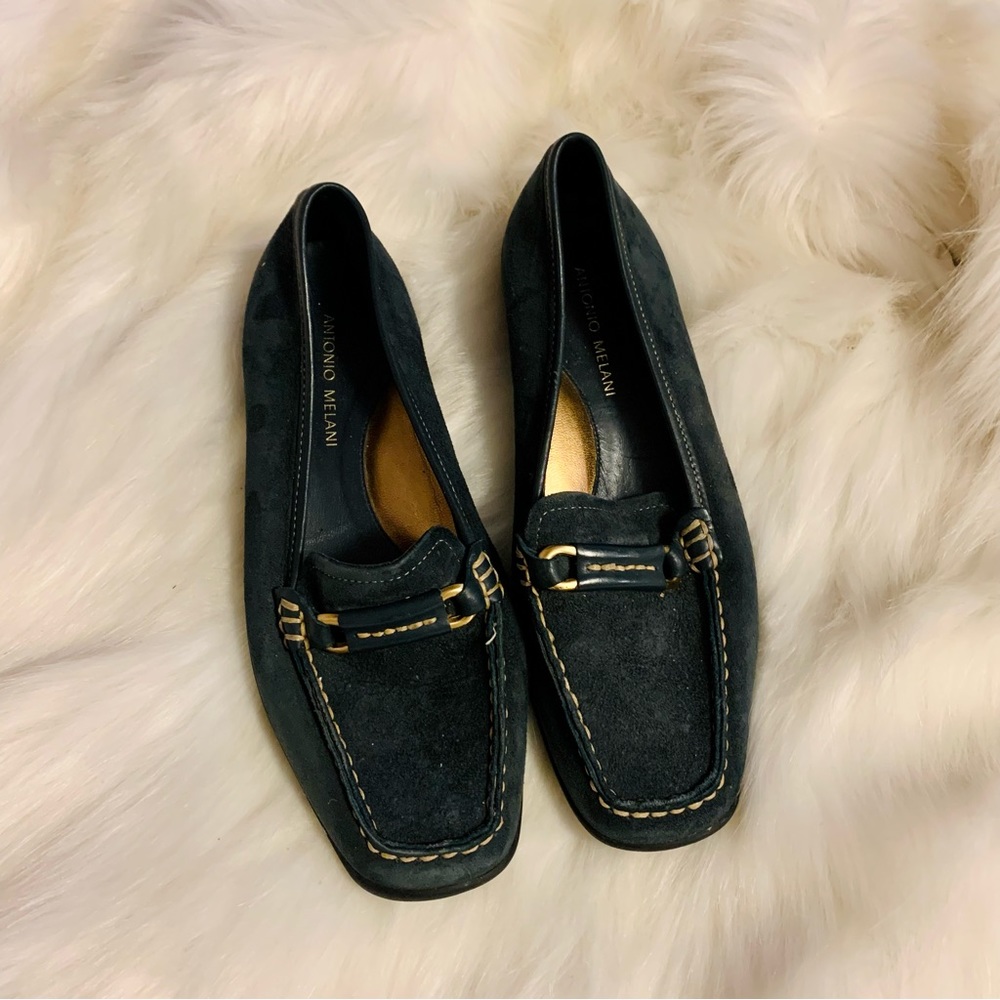 Antonio Melani | Navy Blue Suede Loafers